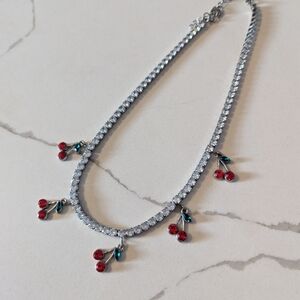 Y2K Cherry Tennis Necklace